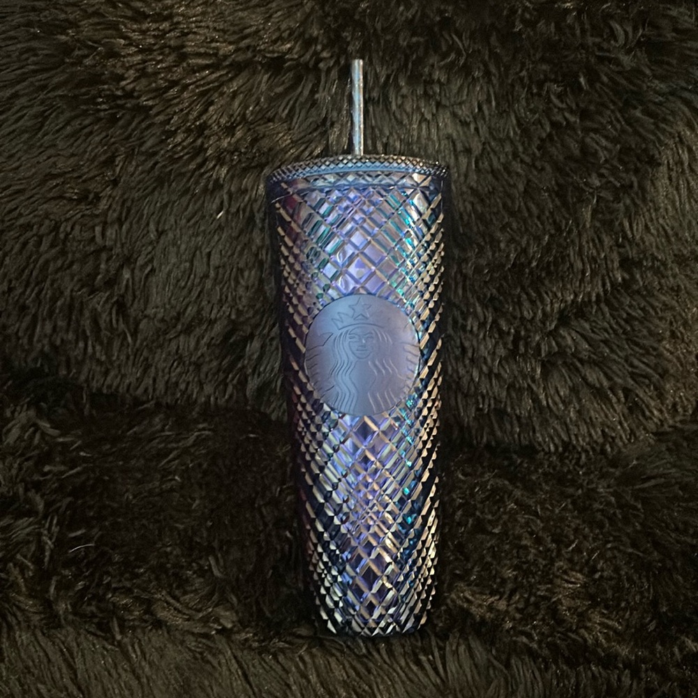 Azure blue Starbucks cup